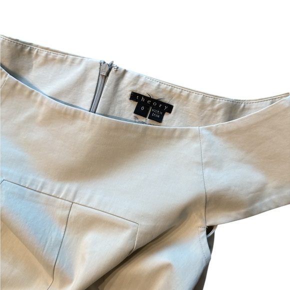 Theory Elegant Cream Mini Dress - Picture 4 of 5